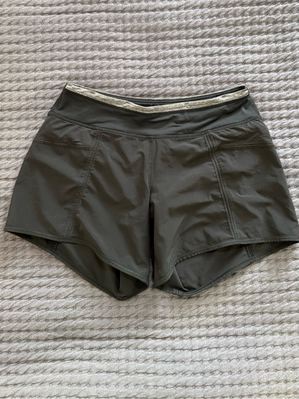 lululemon vintage Olive Green Athletic Shorts - rare cut